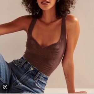 Abercrombie & Fitch Chocolate Ribbed Bodysuit